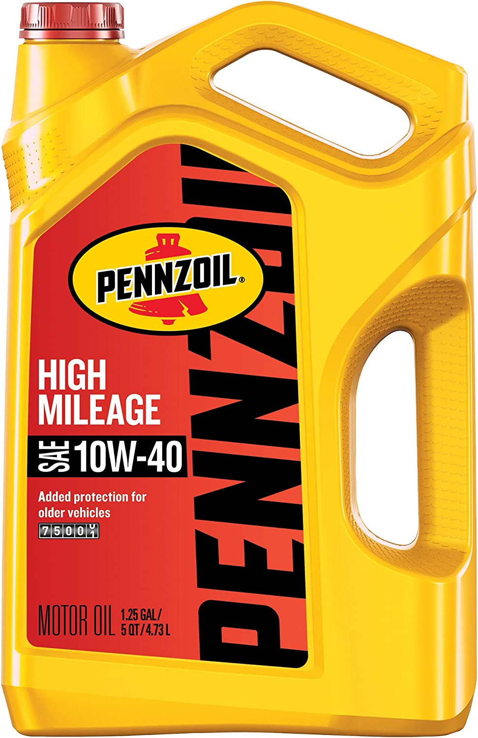 Pennzoil High Mileage Conventional 10W-40 Motor Oil for Vehicles over 75K Miles 