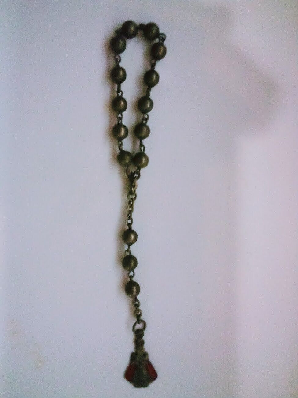 Vtg CHAPLET OF INFANT JESUS OF PRAGUE metal Catholic prayer beads little crown