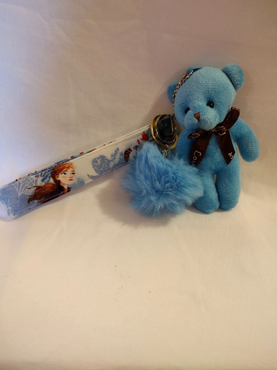 Light Blue Teddy Bear Keychain