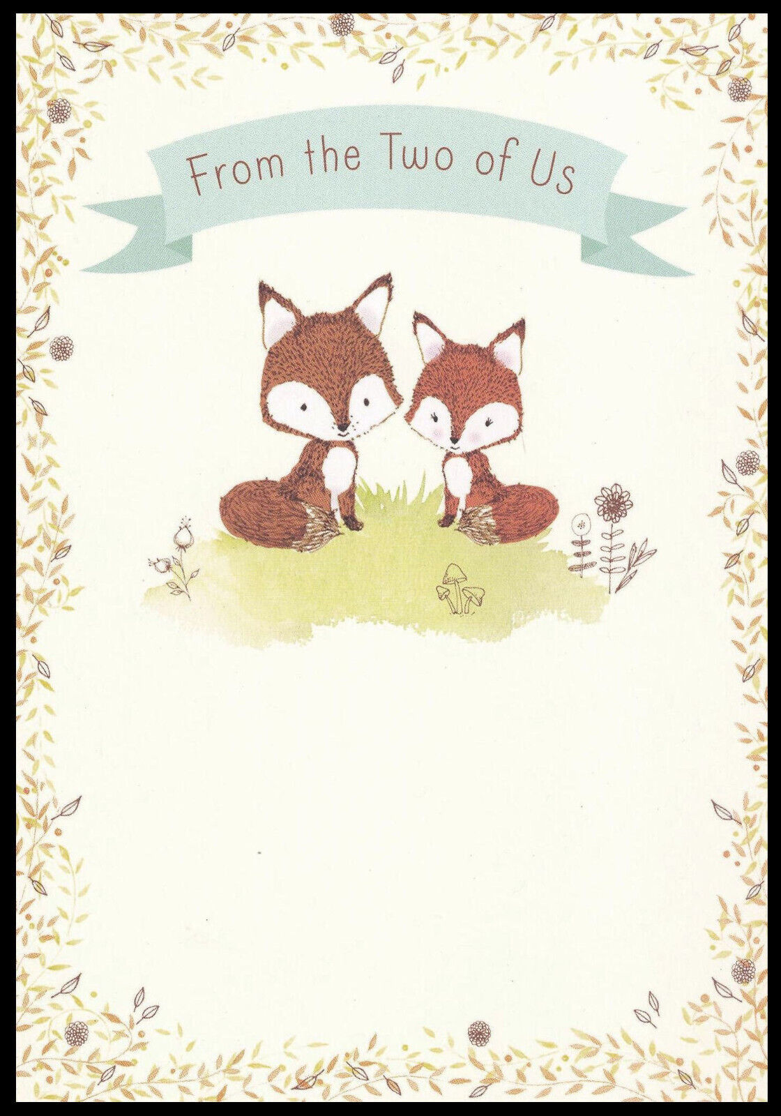Greeting Card - Fox - From The Two Of Us - Thanksgiving - 0230