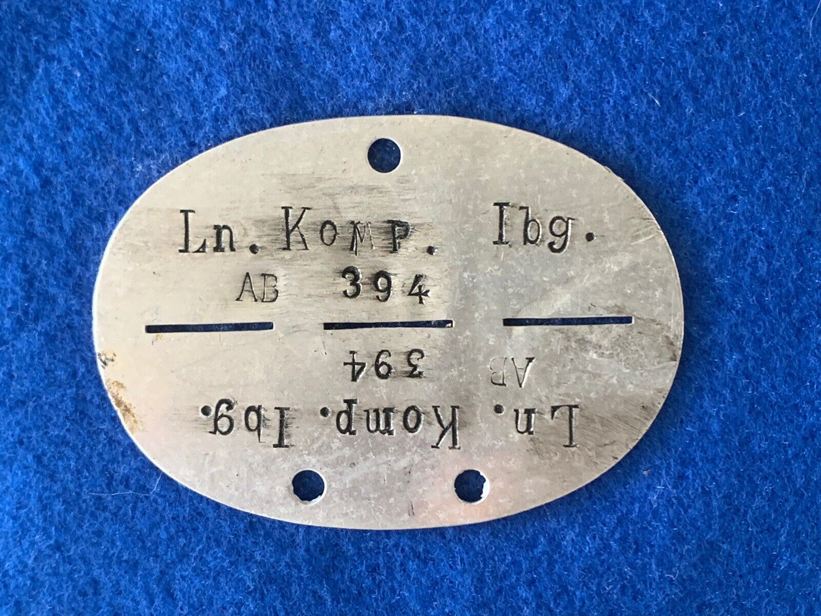 Original WW2 German Air Force luftwaffe Dog Tag ID WWII Signals
