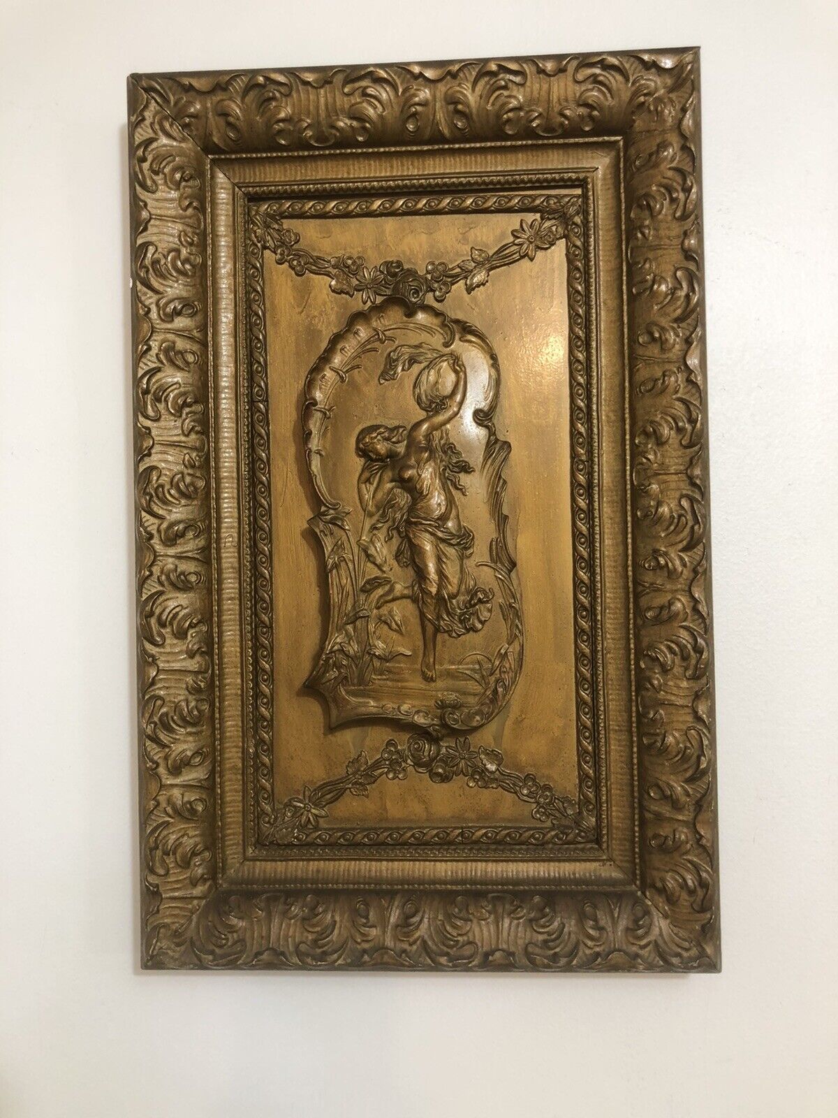 Vintage framed plaque women 