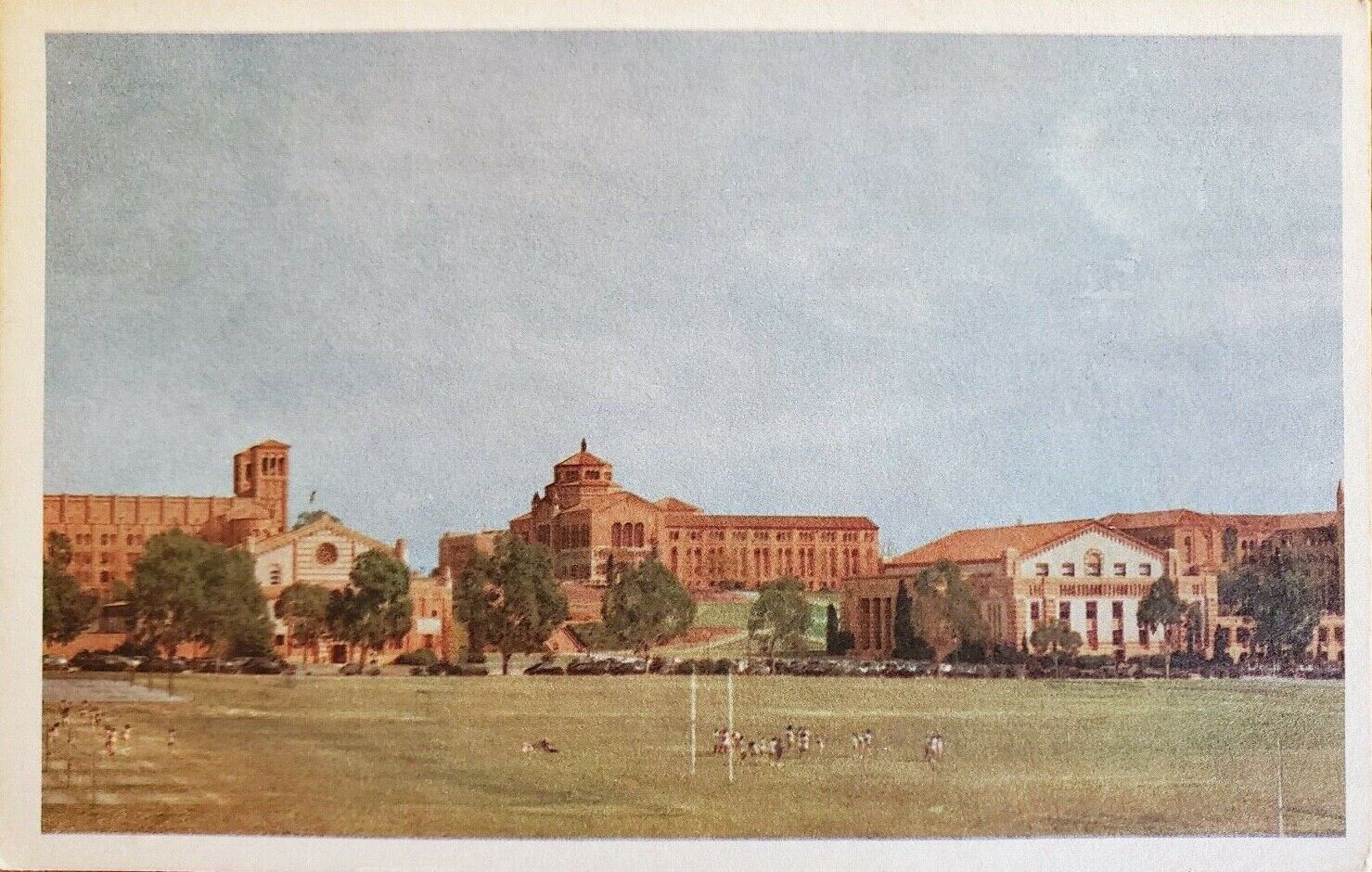Early UCLA Campus View Intramural Field and Buildings 1930s Vintage Postcard 