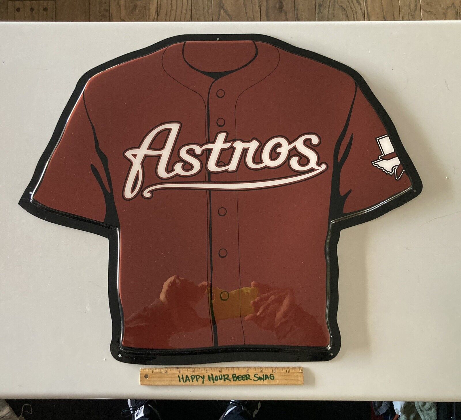 NEW Astros Baseball Jersey Acrylic Beer Sign (Replacement Part For Neon Sign)