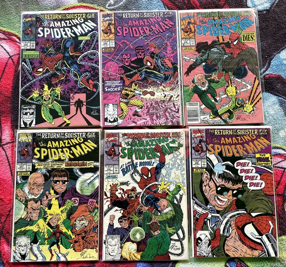 The Amazing Spider-Man #334-339 NM Return of the Sinister Six
