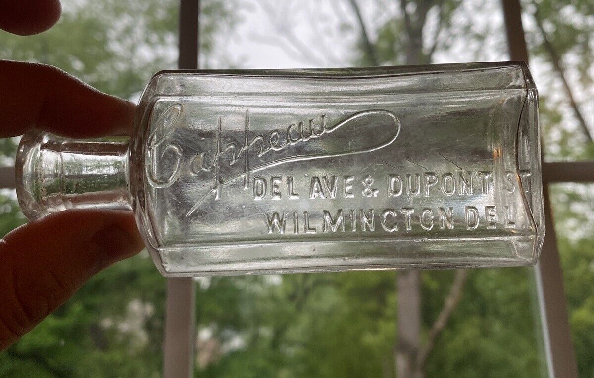 Cappeau Delaware Ave & DuPont St Wilmington DE Druggist Bottle