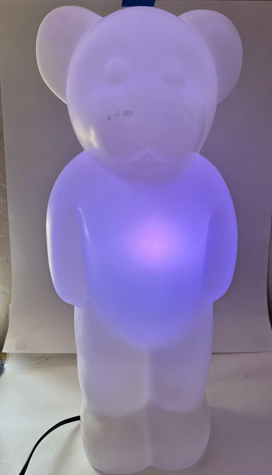 Lumibear Lumibar White Indoor Blowmold Teddy Bear Lamp Elmar Flötotto 90s VIDEO