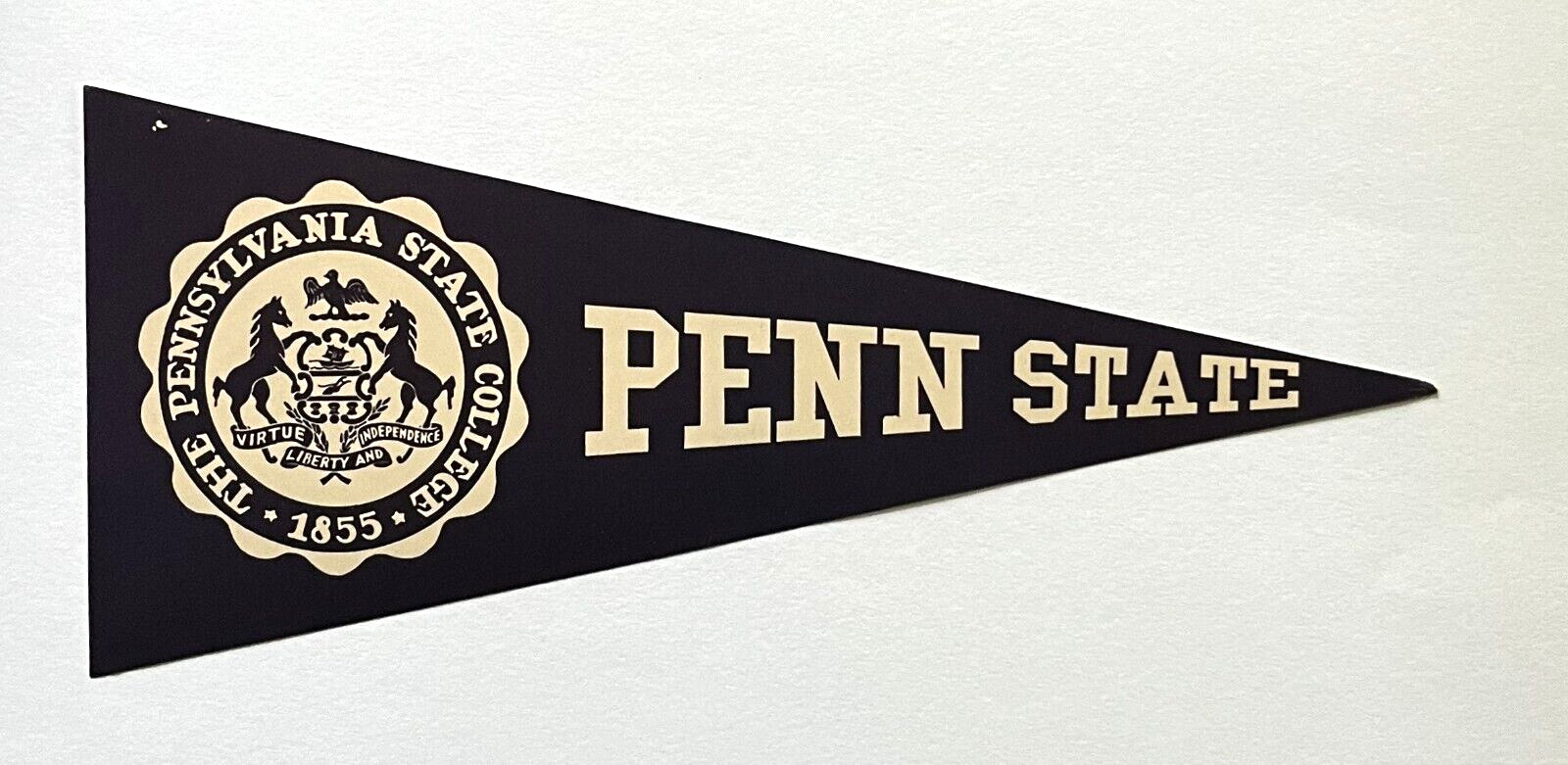 Vintage Penn State University Paper Pennant Decal Gummed Back Sticker 8\