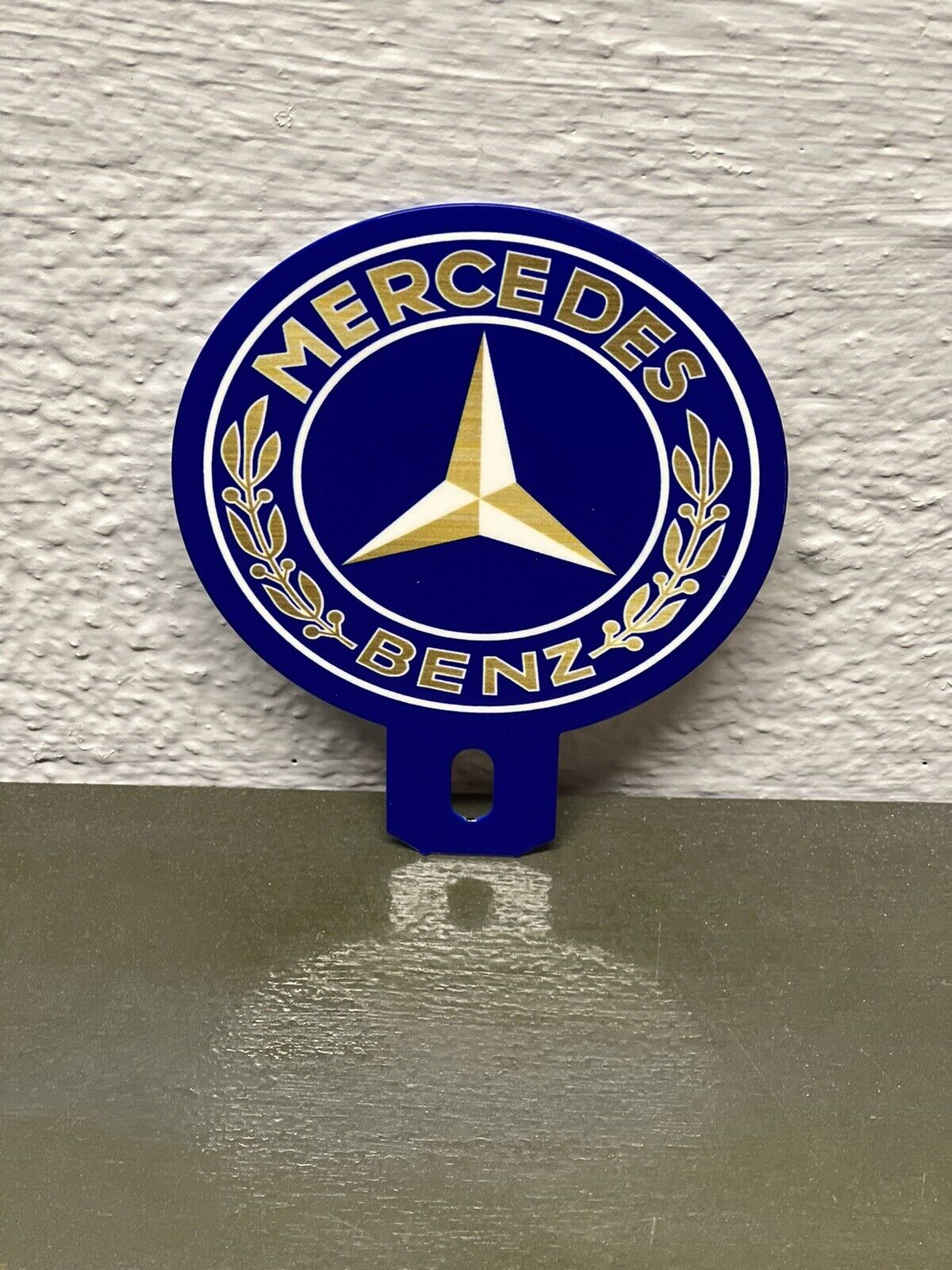 MERCEDES BENZ Metal Plate Topper Sign Sales Service Dealership Gas Oil Auto