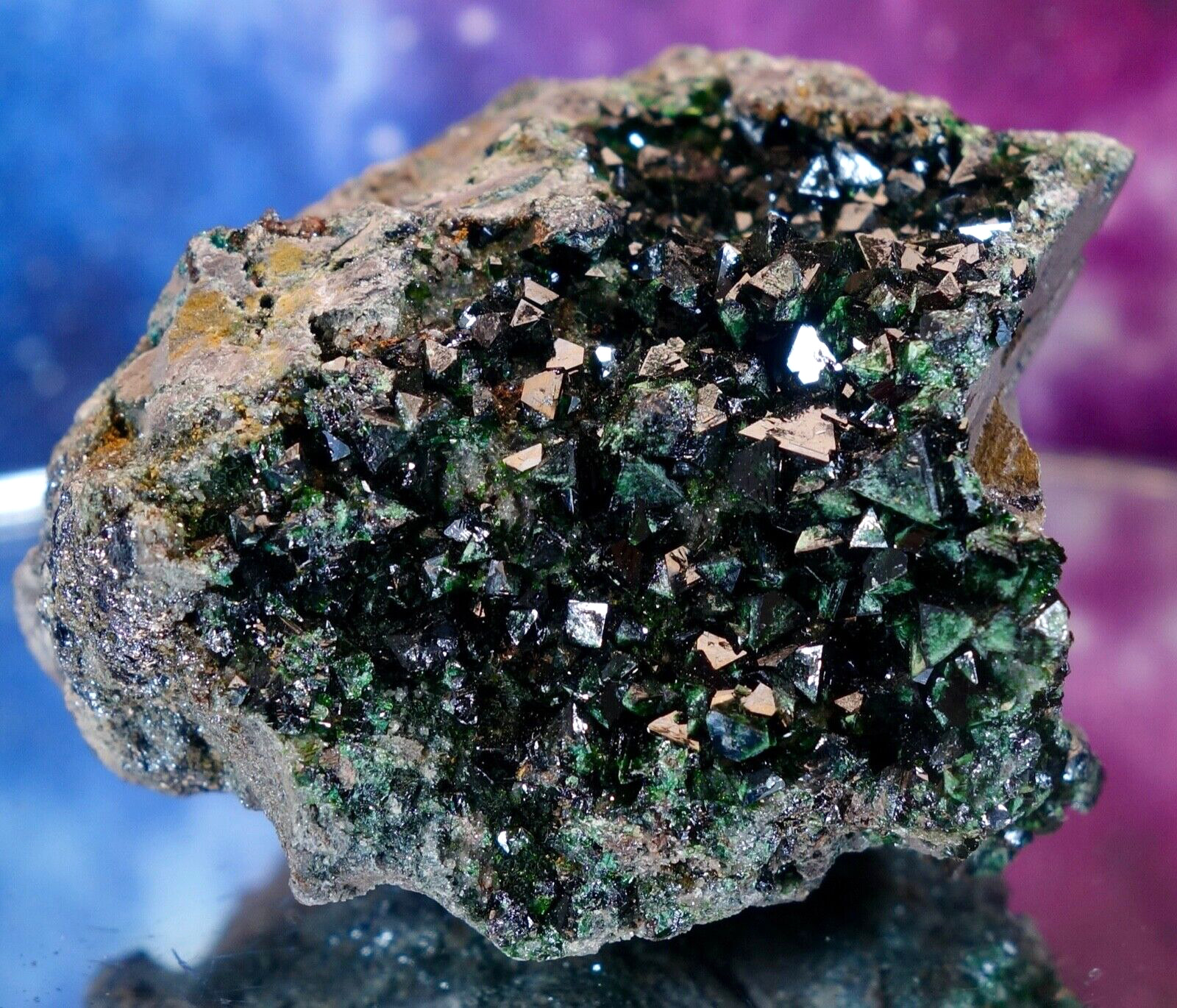 Rare Dark Green Libethenite Crystals on Matrix Specimen, Congo A Grade L6