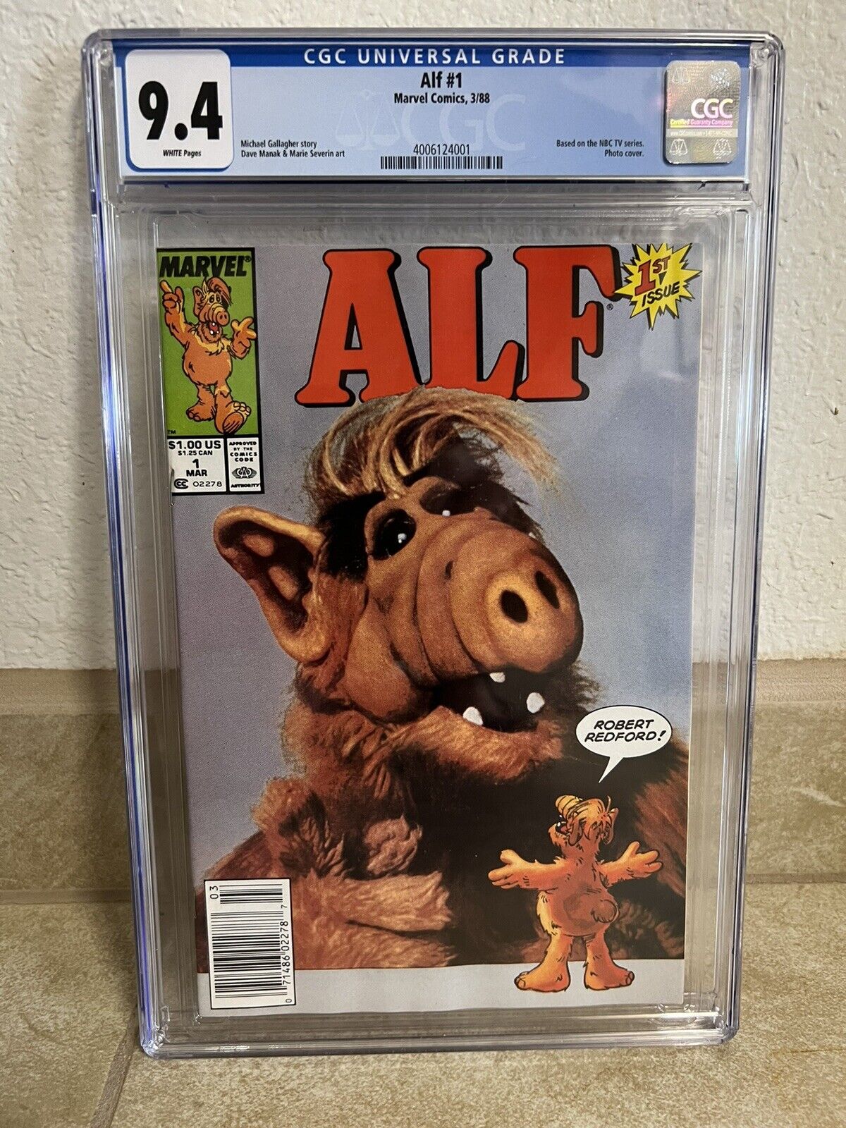 Alf #1 - CGC 9.4 - Photo Cover HTF Newsstand