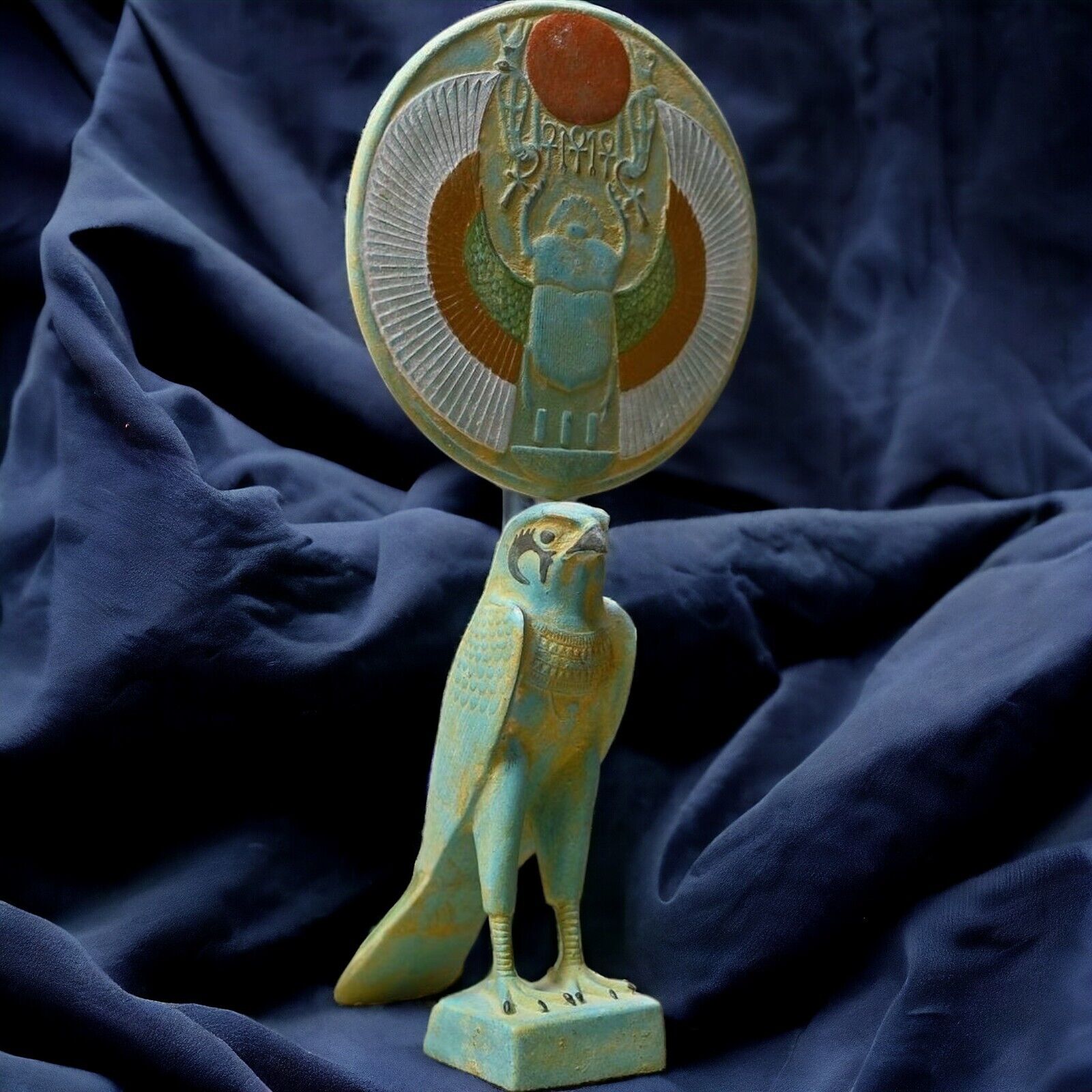 Rare Vintage Horus Statue - Ancient Egyptian God of Protection & Peace - 35cm
