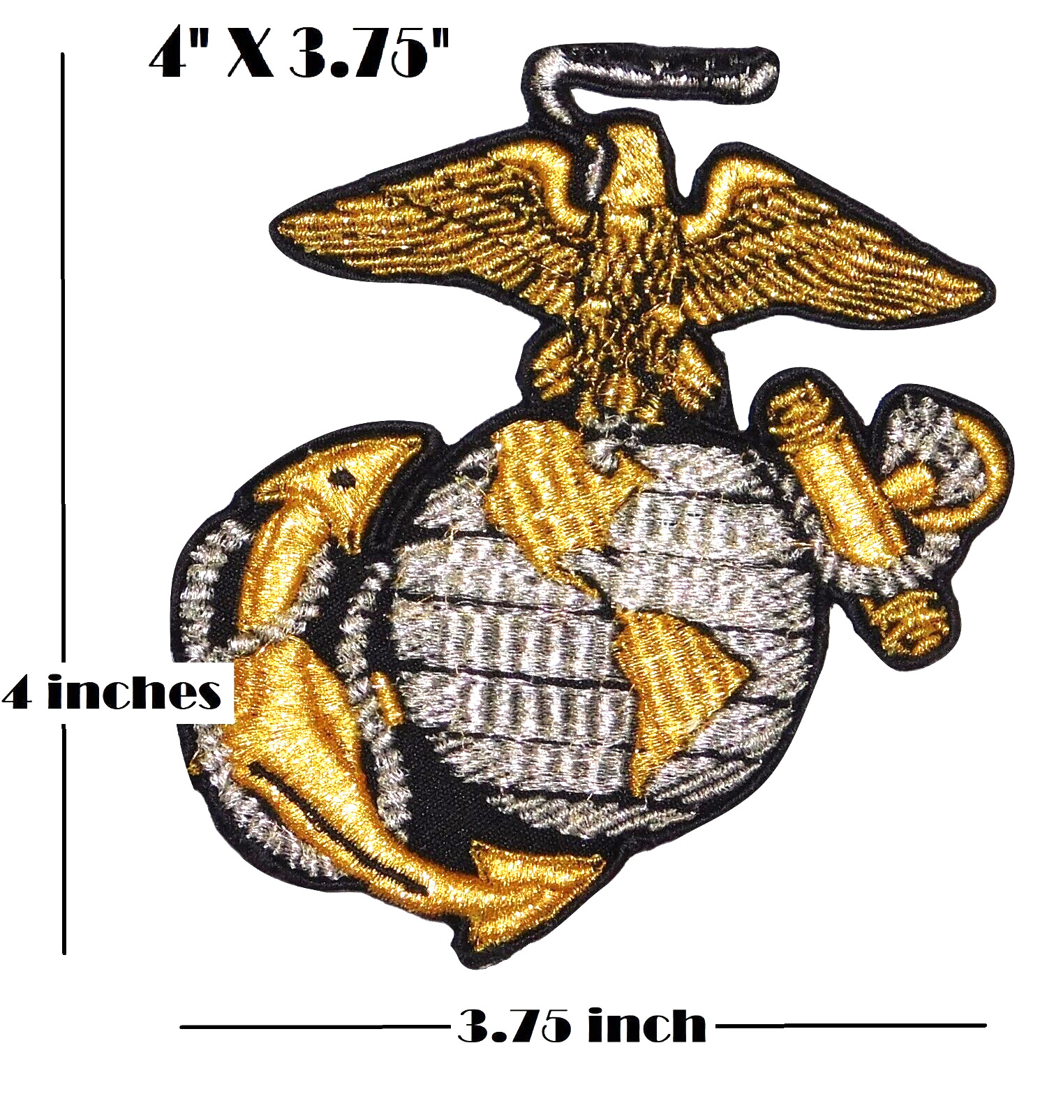 US MARINE CORPS Logo Semper Fidelis Iron On Patch Marines USMC Military