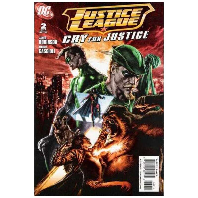 Justice League: Cry for Justice #2 in Near Mint condition. DC comics [v