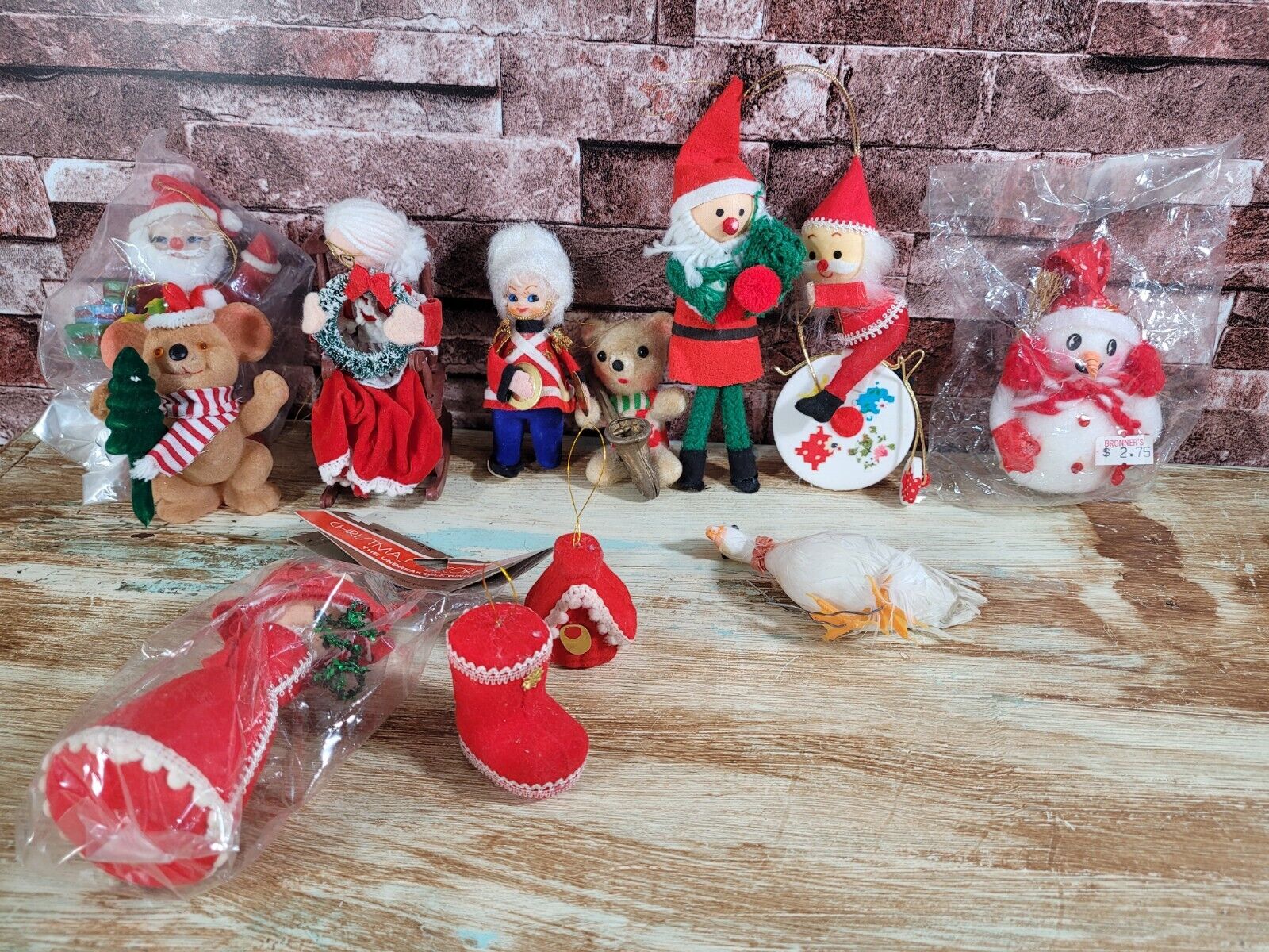 Vintage Christmas Ornaments Mixed Lot Novelty Dime Store Kitschy 1960s-1980s