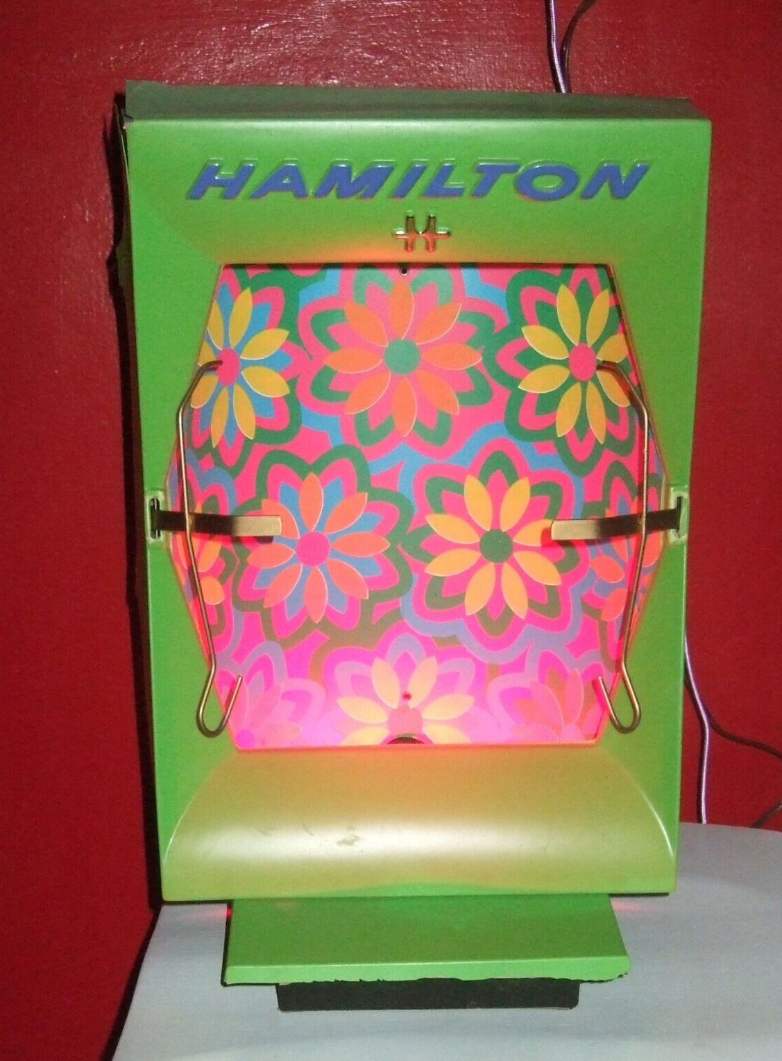 PSYCHEDELIC DISPLAY LIGHT lamp box 1960\'s or early 1970\'s hippie Hamilton