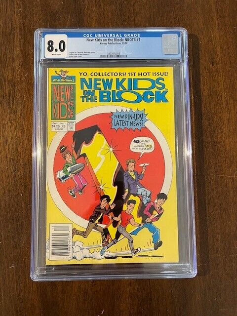 New Kids On The Block #1 rare newsstand edition GRADED 8.0