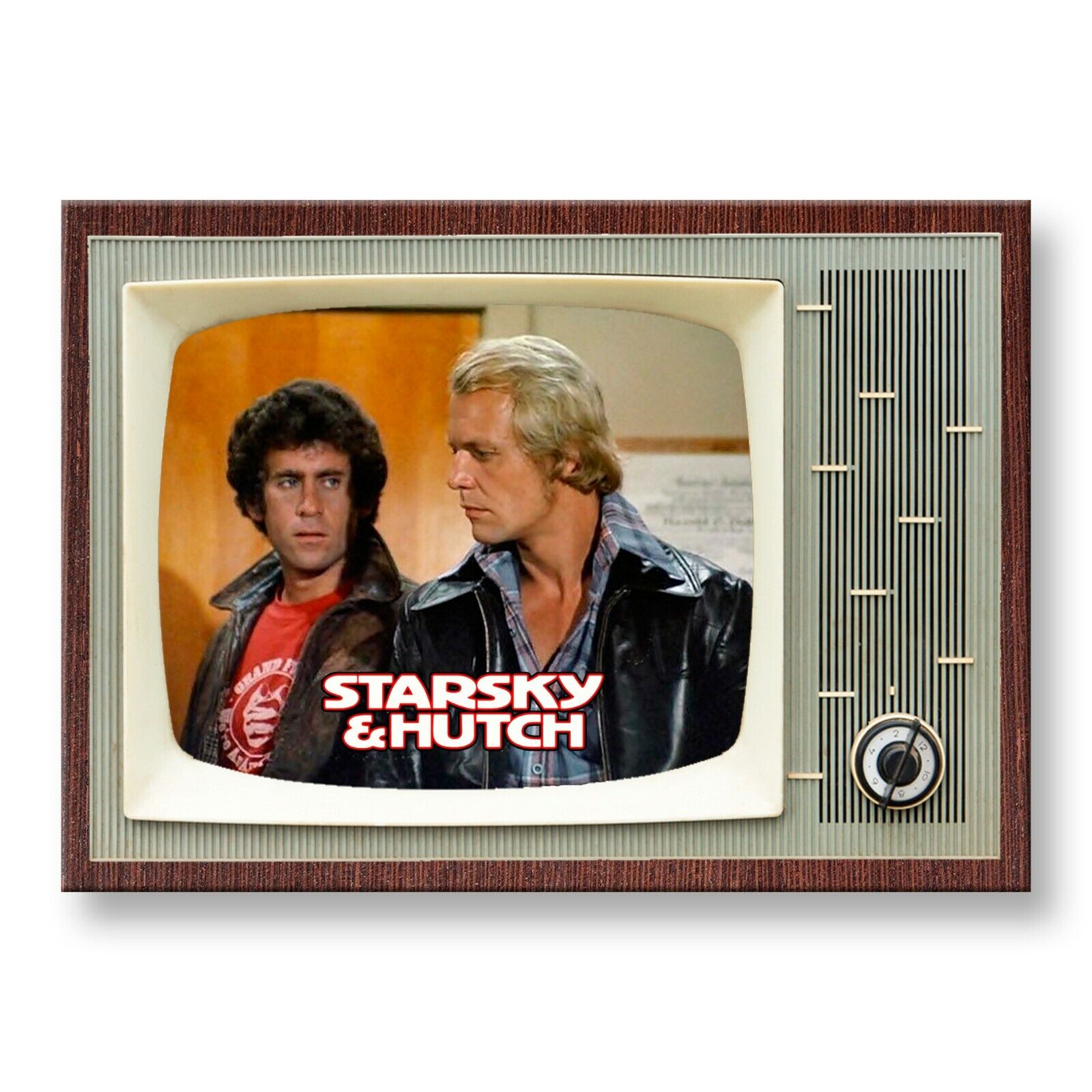 STARSKY AND HUTCH TV Show TV 3.5 inches x 2.5 inches Steel FRIDGE MAGNET
