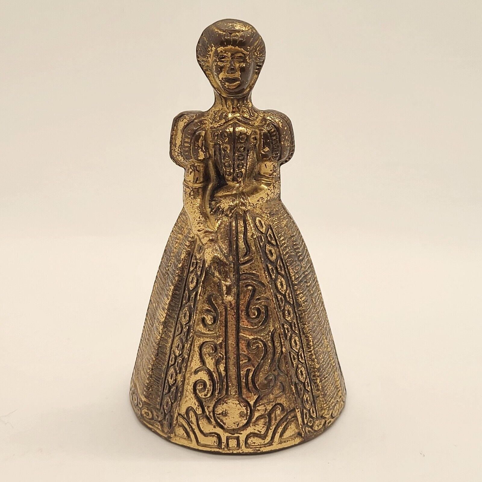 Vintage Bronzed English Lady Bell