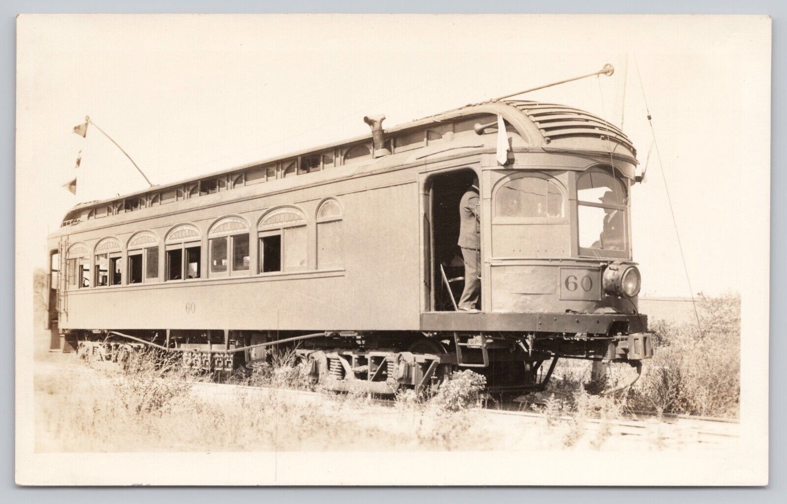 Southern New York Railroad Electric Locomotive 60, VTG RPPC Real Photo Postcard
