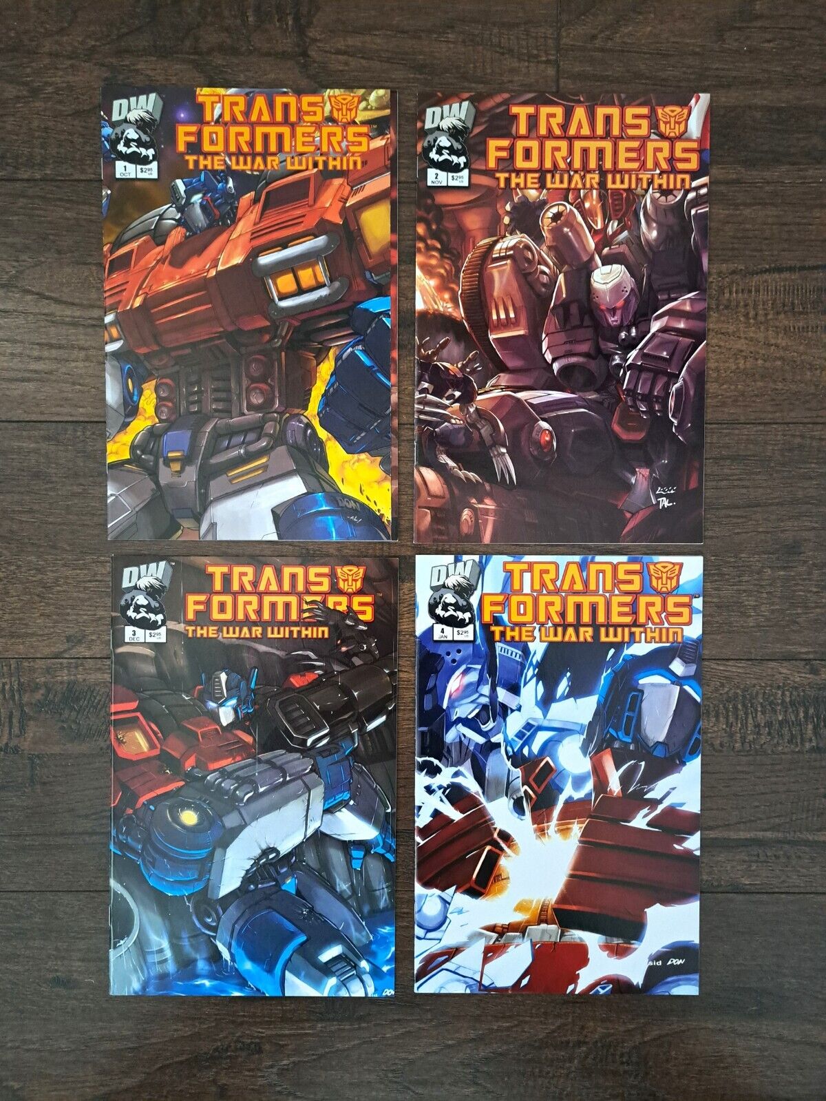 DW Transformers The War Within Comic Book Lot #1, #2, #3, #4 (2002-2003)