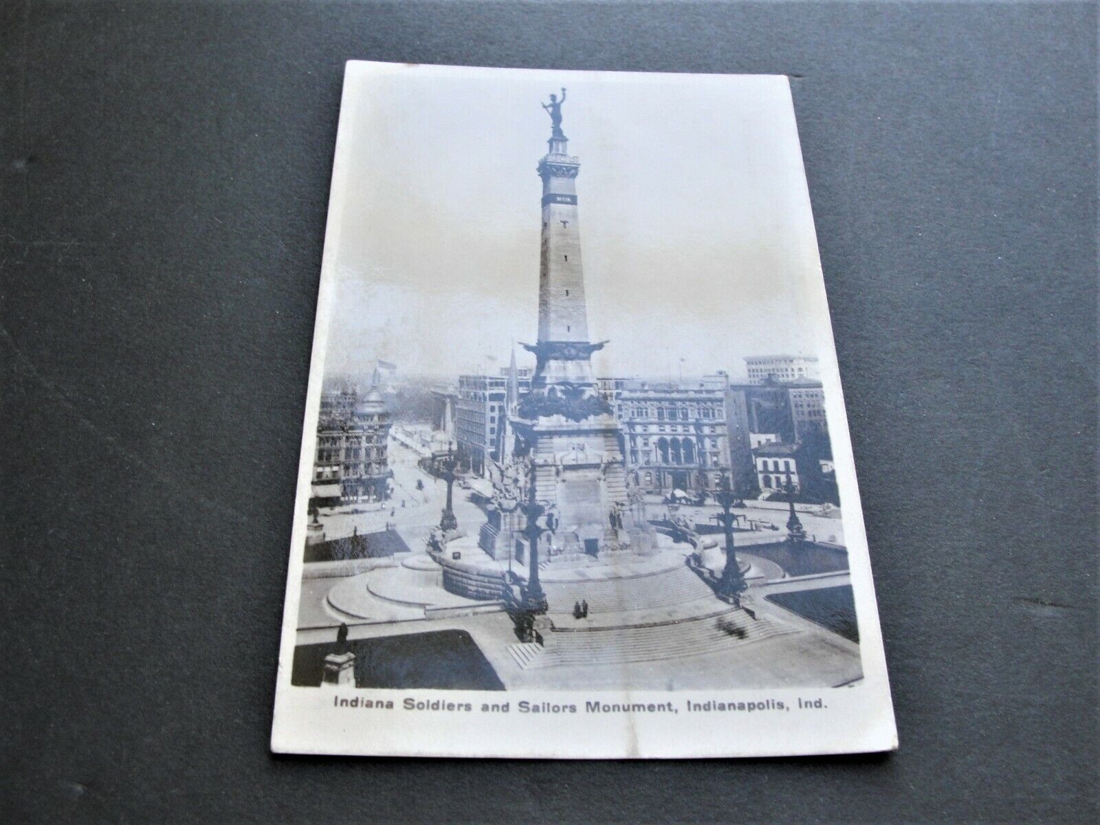 Indiana Soldiers-Sailors Monument, Indianapolis-1908 Ben Franklin - RPPC. RARE.