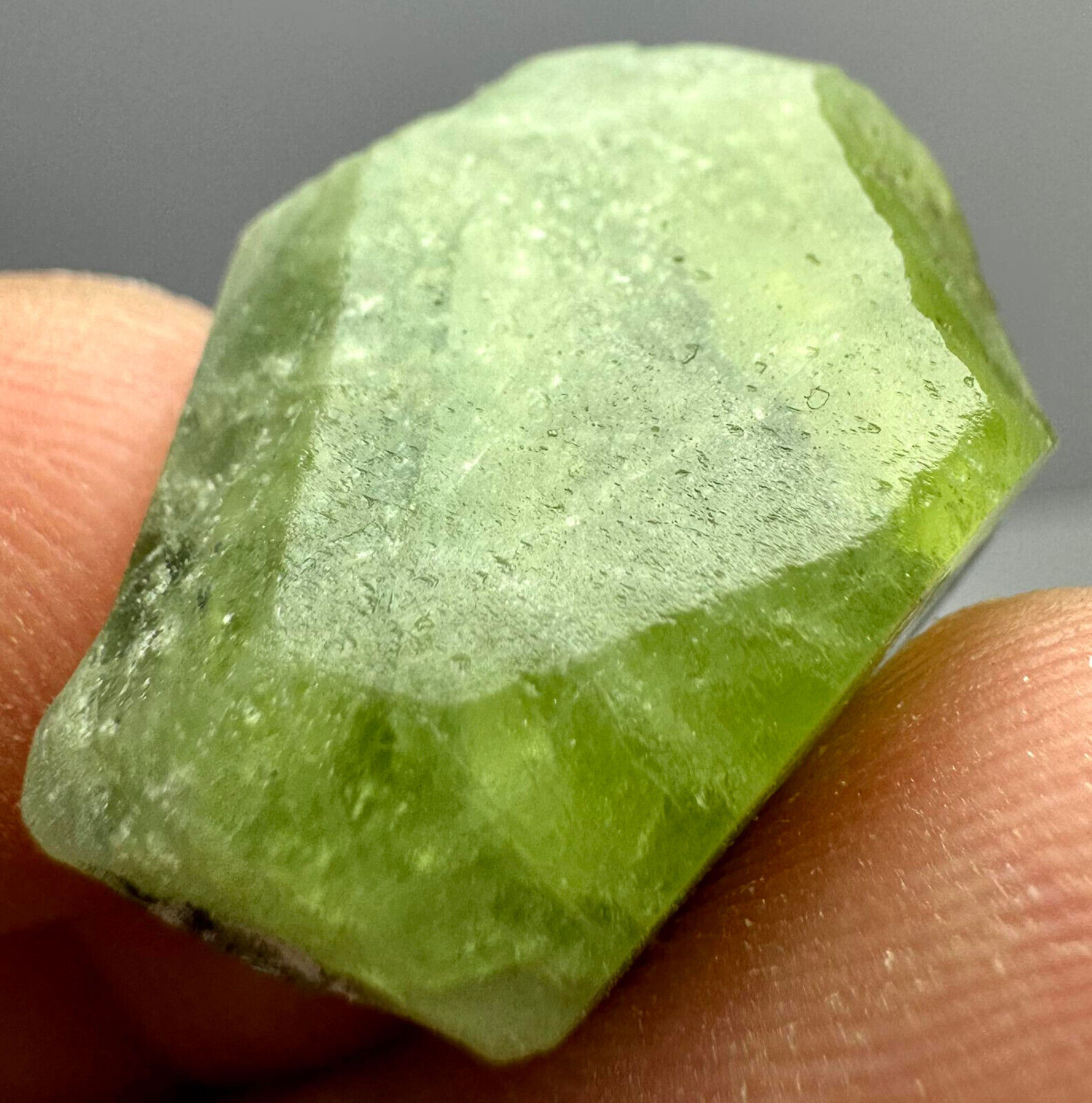 37 Carat Extremely Rare Top Green Peridot Crystal From Pakistan