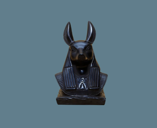 Ancient Egyptian Antiques Head Of Statue Anubis Figurine Stone Egyptian Bc