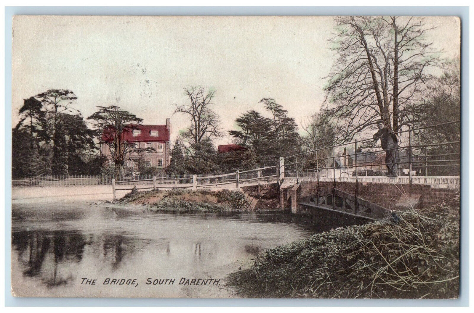 Kent England Postcard Scene at The Bridge South Darenth 1910 Antique Posted