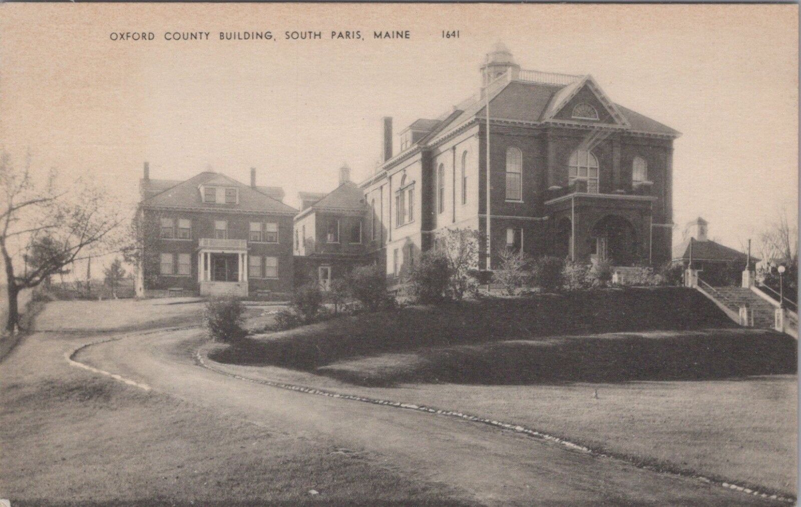 South Paris Maine Oxford County Building Unposted Vintage Postcard
