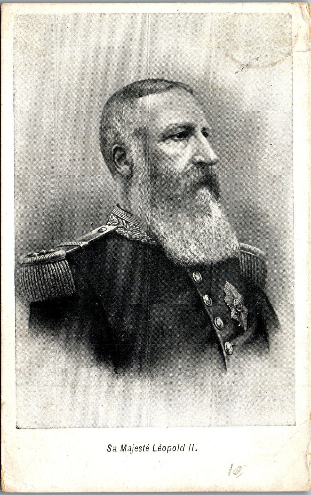 King Leopold II, Belgium Postcard (1909)