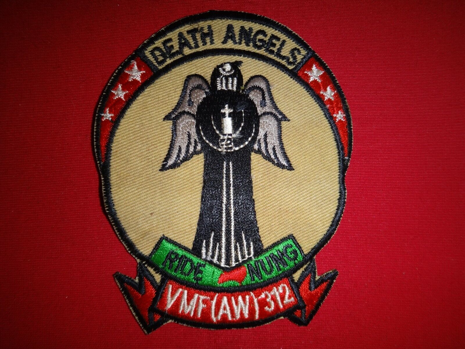 Vietnam War Patch USMC Marine Fighter Attack Squadron VMF(AW)-312 DEATH ANGELS