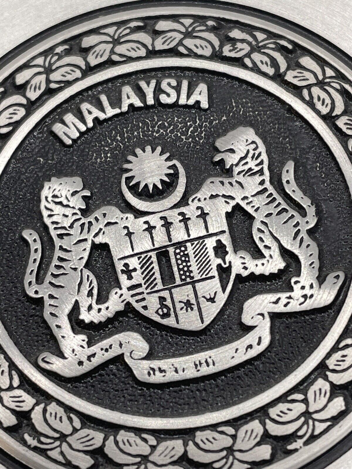 Pewter Malacca Malaysia Coaster 3D Mini Plate Dish Souvenir 3\