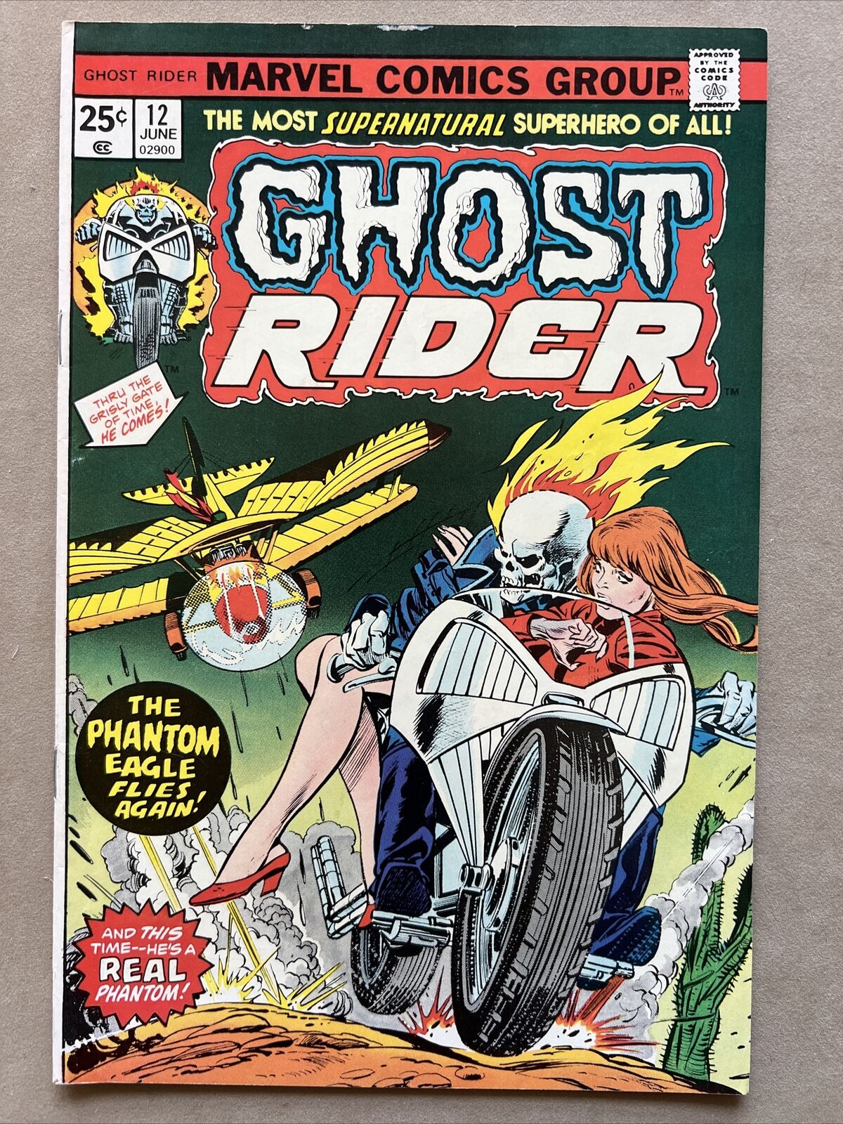 Ghost Rider #12 Key, 1975 Phantom Eagle Apa Tony Isabela Frank Robbins Gil Kane