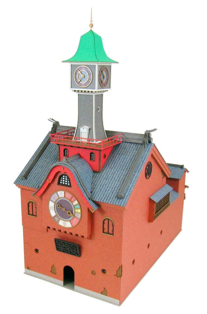 Studio Ghibli Spirited Away Clock Tower 1/150 Scale Paper Craft Kit MK07-27