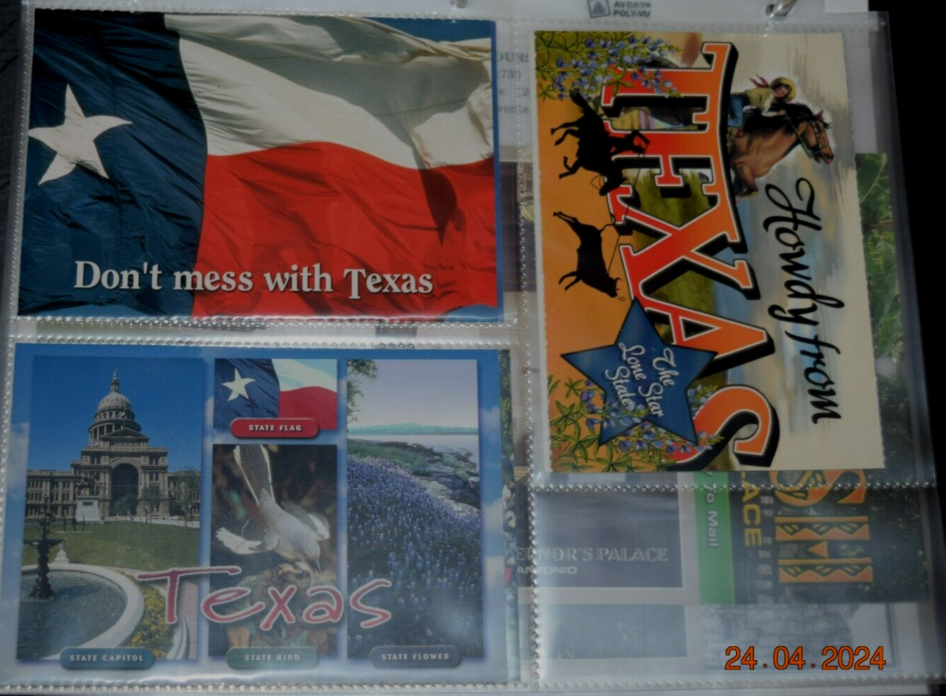 4 x TEXAS Color Postcards: \
