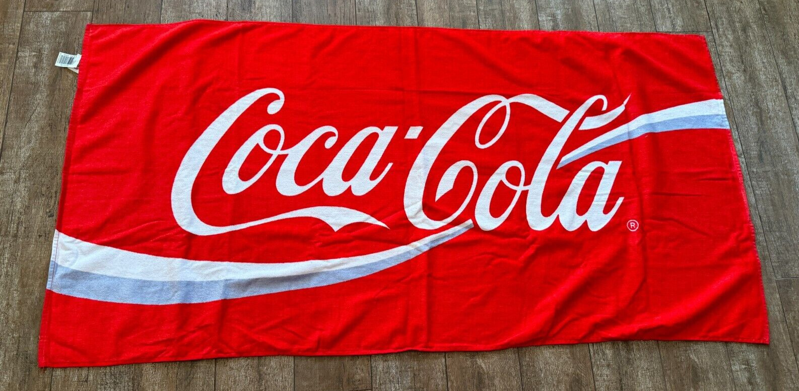 Vintage Coca Cola Beach towel Red Logo Vintage new with tag 1989 pool coke 80s