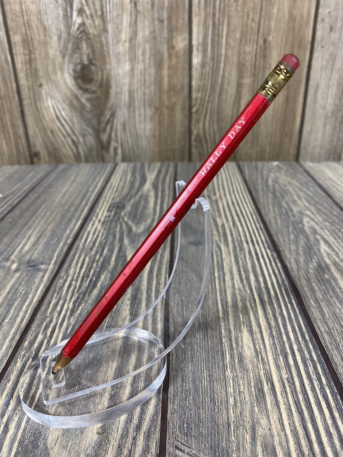 Vintage Red Rally Day Sharpened Pencil