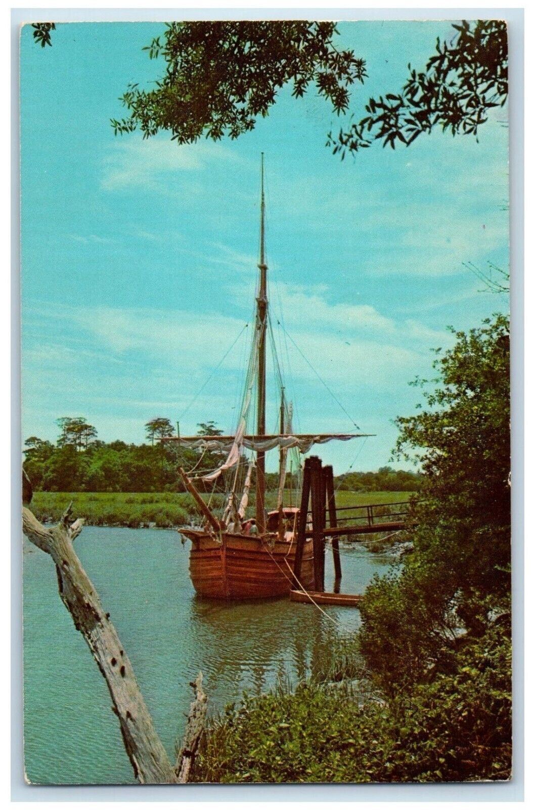 1973 Charles Towne Landing Charleston South Carolina SC Vintage Antique Postcard