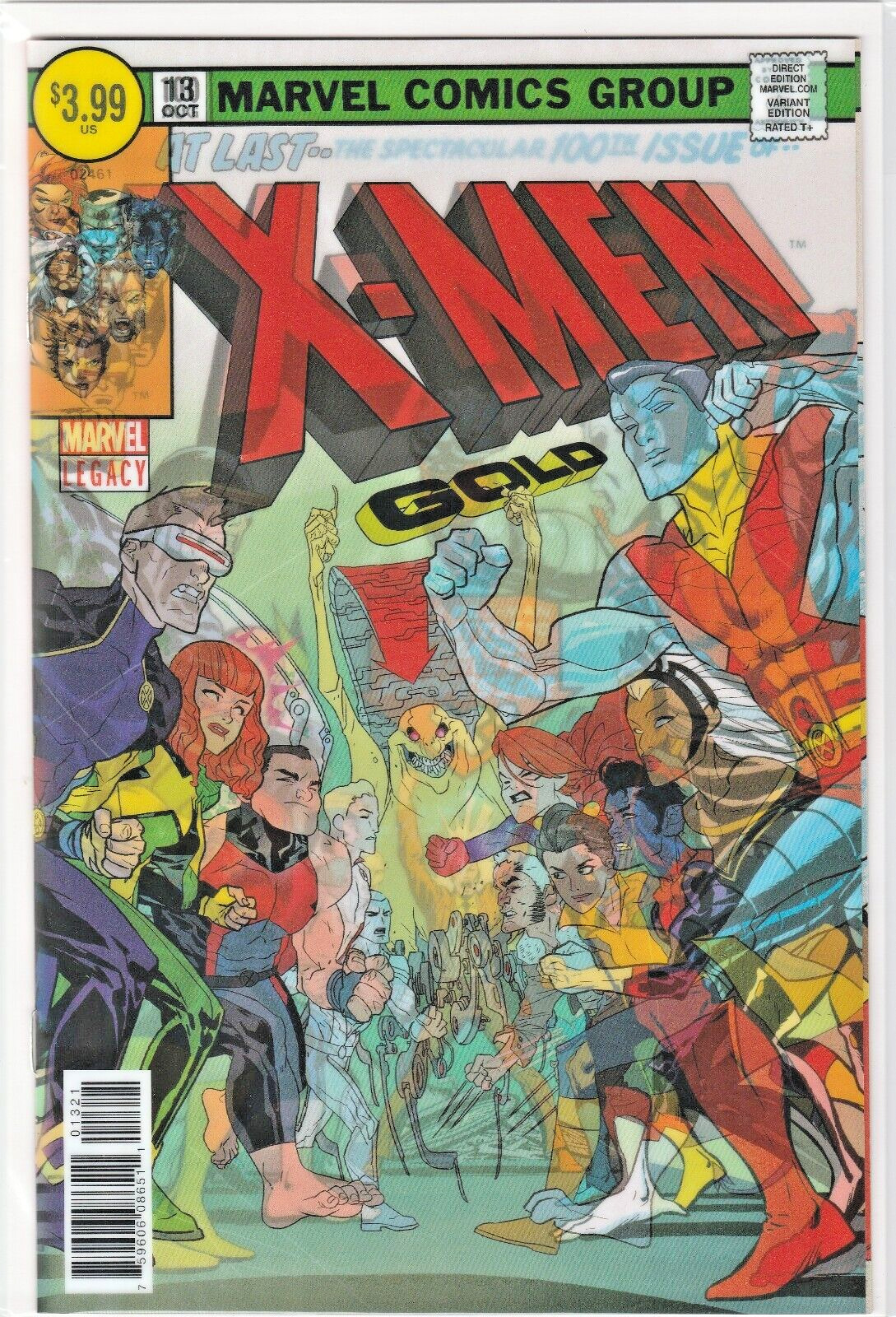 X-MEN GOLD #13 (2017) BEN CALDWELL LENTICULAR HOMAGE VARIANT COVER ~ UNREAD NM