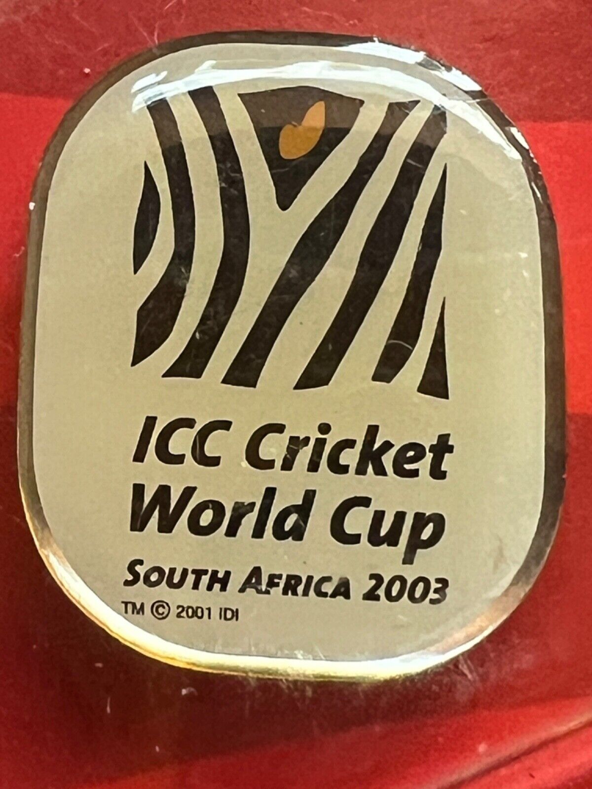 OFFICIAL ICC CRICKET WORLD CUP SOUVENIR SOUTH AFRICA 2003 NEW RARE pin badge