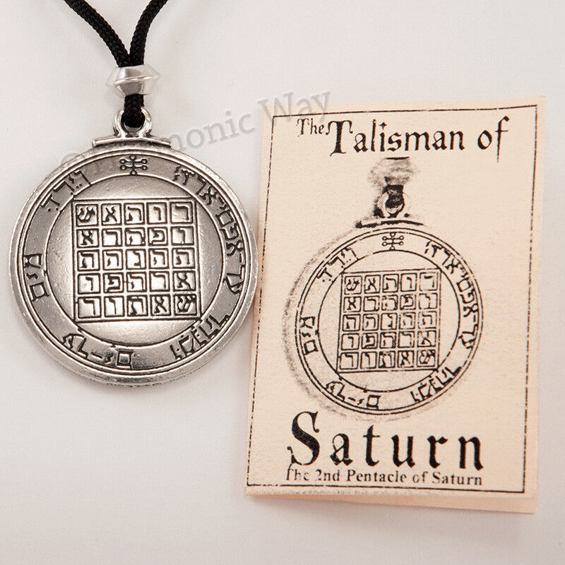 TALISMAN of SATURN Magic Pentacle Solomon Seal Luck Protection Pendant Necklace