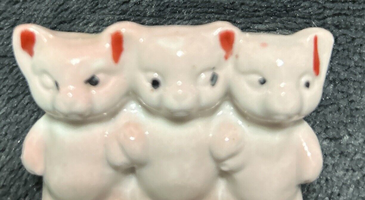 Antique 3 Little Kittens Figurines. Made In Japan.