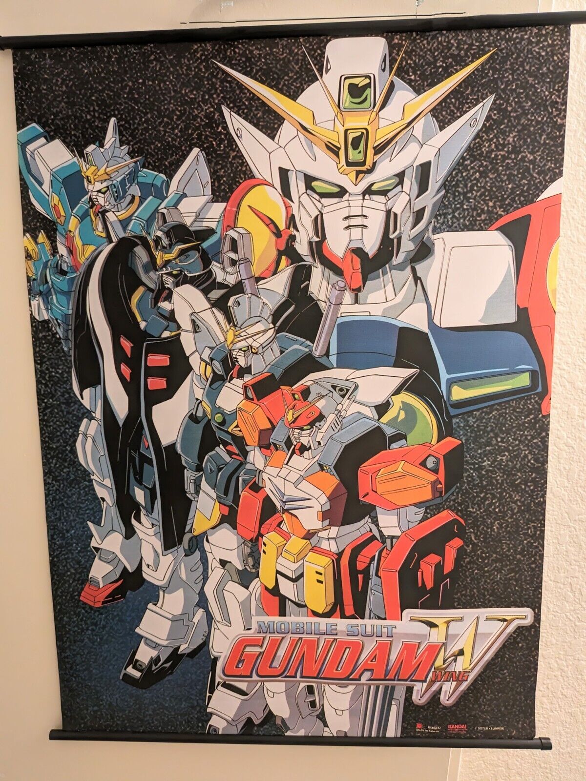 Vintage 90s Gundam Wing Wall Scroll Canvas Anime Poster 31” x 42”