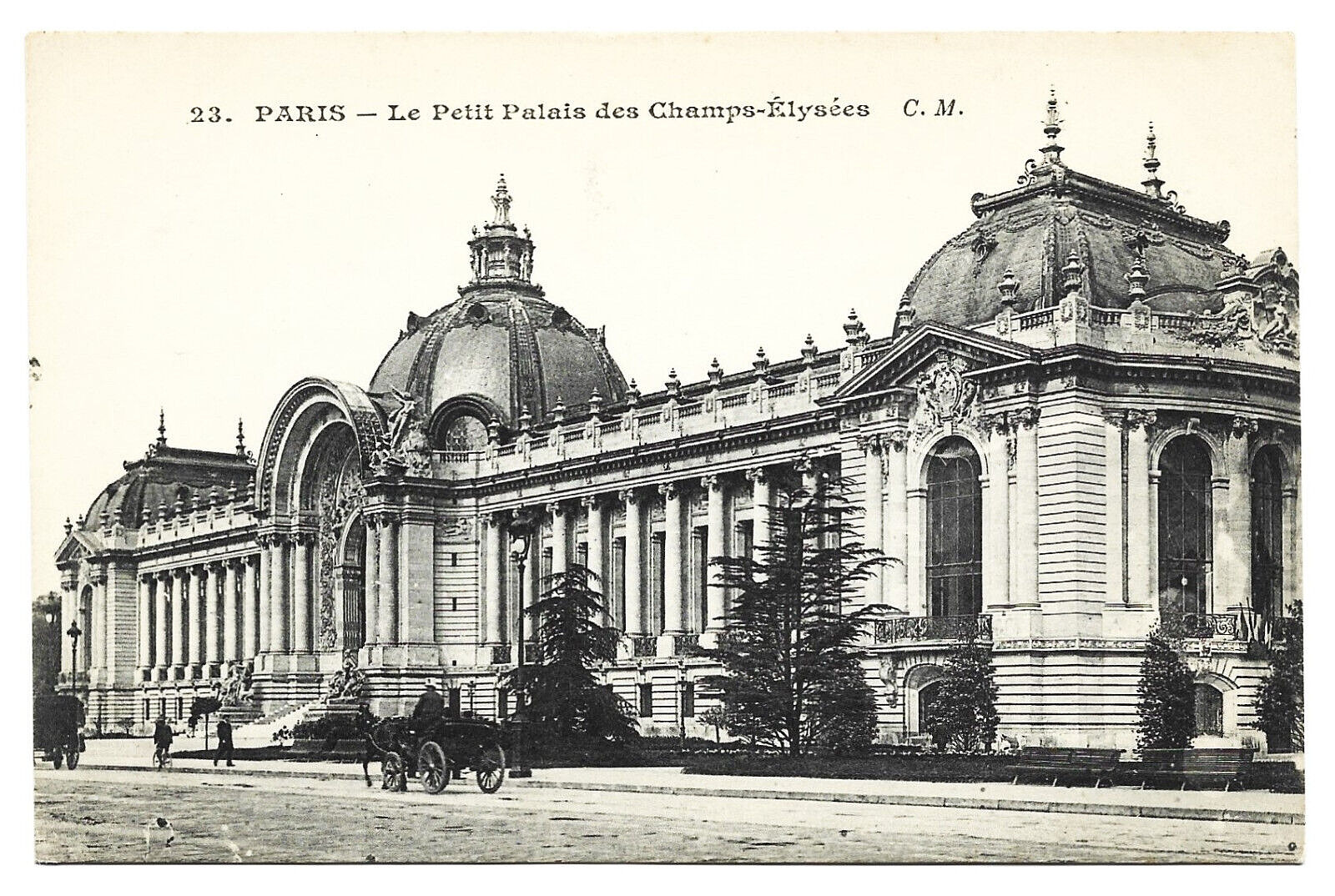 PARIS Le Petit Palais des Champs Elysees French Building France Postcard