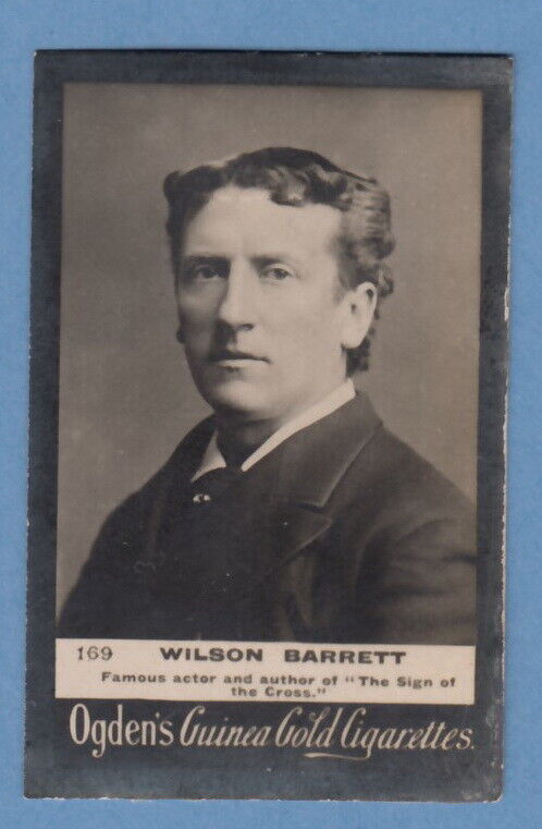 Vintage 1901 Trade Card of WILSON BARRETT English Actor Manager Playwright