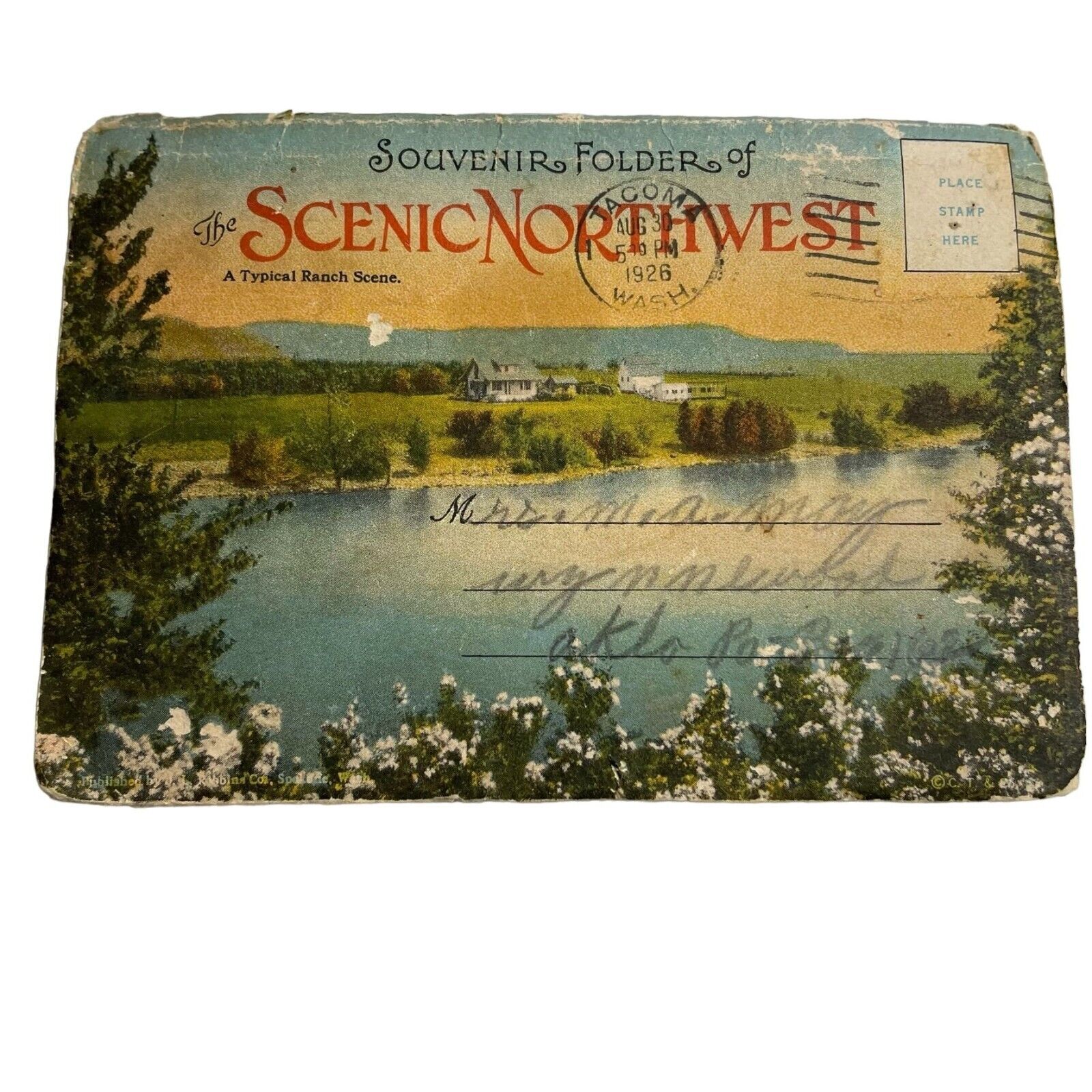 Vintage Postcard Souvenir Folder Scenic Northwest Standard Postcards u Posted 19