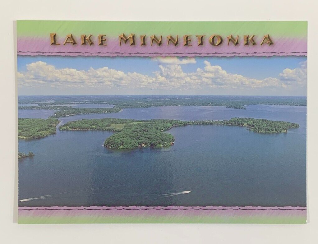 Aerial View of Lake Minnetonka Minneapolis and Saint Paul Minnesota Postcard