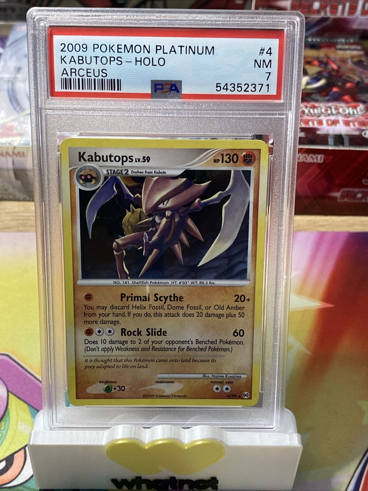 2009 Pokémon Platinum Arceus - Kabutops 4/99 - PSA 7 Holo