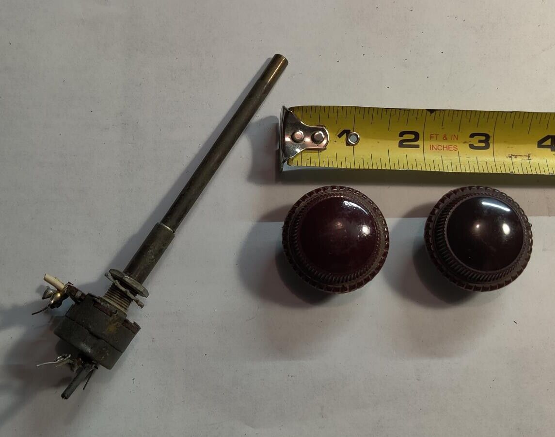 Philco Hippo Radio Model 46-420 Knobs and Potentiometer-(as is)